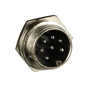 Conector circular 7 vias  19.00.0221 Conector circular 7 vias MACHO para painel 