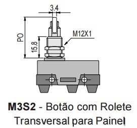 Chave Fim de Curso M3S2 KAP 05.00.0013 MICRO CHAVE M3S2