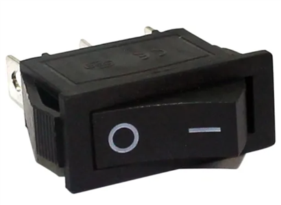 CHAVE KCD3 PRETA 2 POSICOES RETANGULAR 05.00.0079 KCD3 