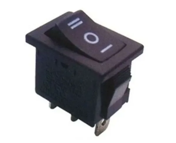 CHAVE KCD3 PRETA 3 POSICOES RETANGULAR 05.00.0080 KCD3