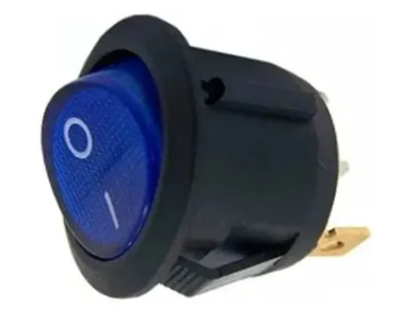 CHAVE KCD1-106N 2 POS AZUL REDONDA C/ILUMINAÇA 05.00.0083 KCD1