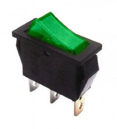 CHAVE KCD3 VERDE RETANGULAR C/ILUMINACAO 05.00.0097 KCD3