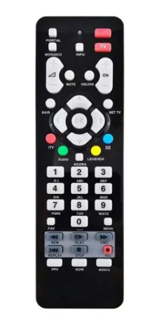 CONTROLE REMOTO NET DIGITAL HD PRETO-026-9038 10.00.0340 026-9038