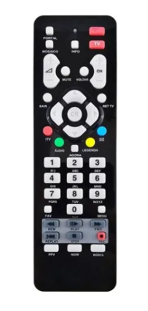 CONTROLE REMOTO NET DIGITAL HD PRETO-026-9038 10.00.0340 026-9038 