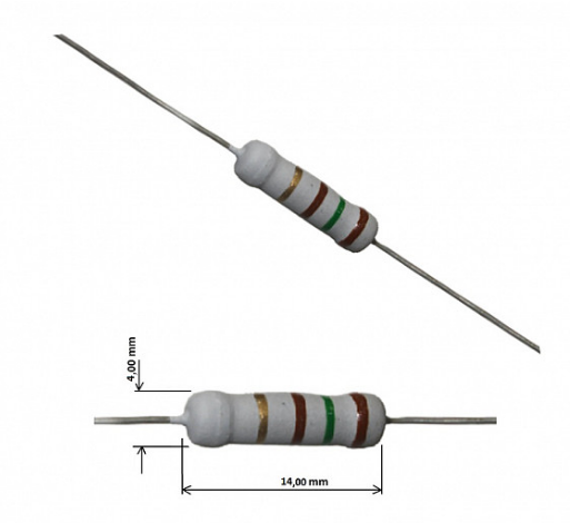 RESISTOR  330R  3W  -  METAL-FILME 11.04.0030 330R  3W