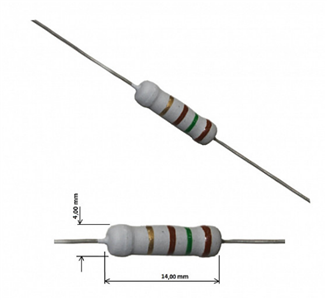 RESISTOR  330R  3W  -  METAL FILME 11.04.0030 330R  3W 