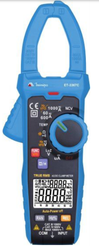 ALICATE AMPERIMETRO 6000 CAT4 600V TRUE RMS  NCV ET-3367C 16.15.0046 6000 CAT4