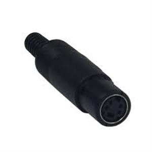 Plug Mini Din - 4 pinos fêmea 19.00.0057 PLUG MINI DIN 4 - PINOS FEMEA 