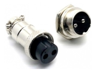 Conector Circular Macho x Fêmea 2 Vias 19.00.0265 MxF 2 vias