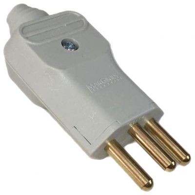 Plugue Macho 3P 20A Cinza 19.28.0022 PLD2-3 20A CINZA