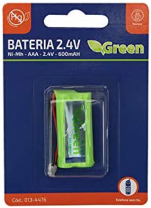 BATERIA RECAR. 2,4V 600 MHA AAA - GREEN 31.00.1256 2,4V 600 