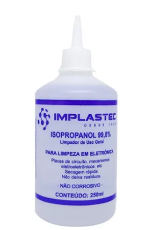 ALCOOL ISOPROPILICO 250 ML IMPLASTEC 35.00.0002 250 ML IMPLASTEC 