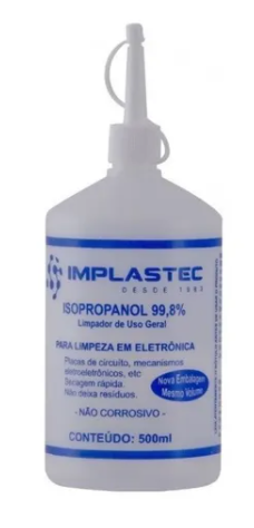 ALCOOL ISOPROPILICO 500ML IMPLASTEC 35.00.0067  500ML IMPLASTEC