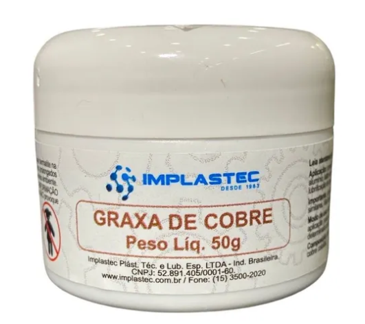 PASTA DE COBRE POTE 50G IMPLASTEC 35.00.0180 POTE 50G