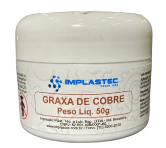 PASTA DE COBRE POTE 50G IMPLASTEC 35.00.0180 POTE 50G 