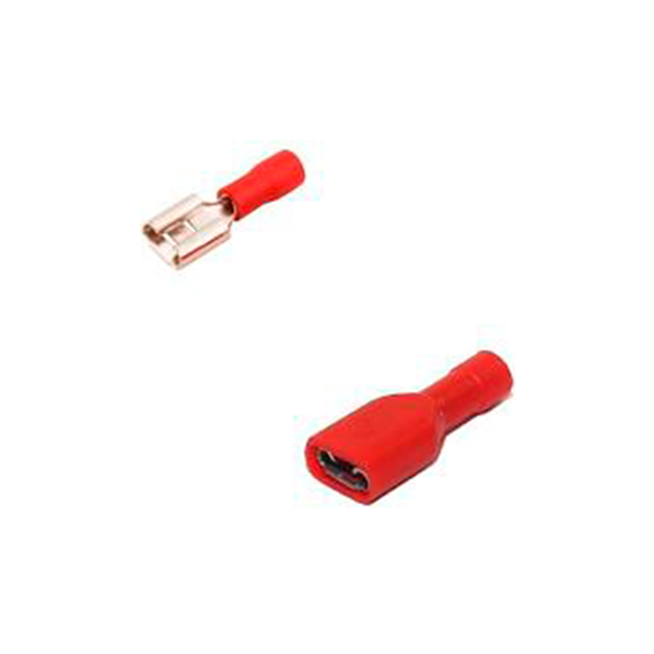 Terminal faston VM fêmea pré isolalento 1,5MM (6,3) 41.00.1028 TERM. FASTON VM FEMEA P/ISOL.1