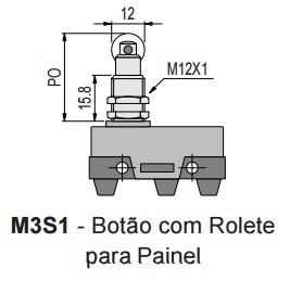 Chave Fim de Curso M3S1 KAP 41.00.1213 MICRO CHAVE M3S1
