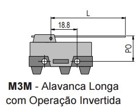 Chave Fim de Curso M3M KAP 41.00.1652 MICRO CHAVE M3M