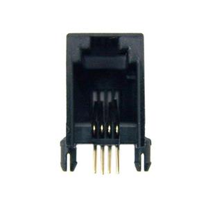 Jack para Placa Preto 4x4 RJ11 42.00.0047 4x4 RJ11 PT 