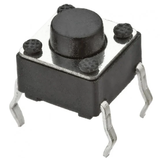CHAVE TACT 6X6X7,00 MM - 4 TERMINAIS 023-1007 43.00.0315 6X6X7,00 MM - 