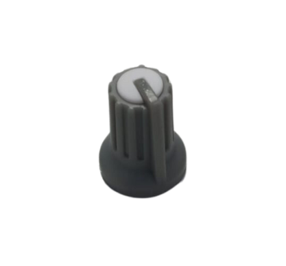 Knob para eixo estriado cinza com branco 46.00.0107 KNOB P/EIXO ESTRIADO CINZA COM