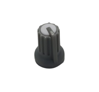 Knob para eixo estriado cinza com branco 46.00.0107 KNOB P/EIXO ESTRIADO CINZA COM 