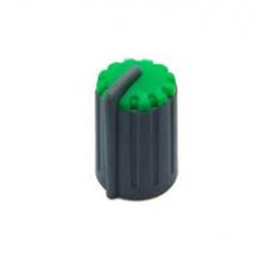 KNOB P/EIXO ESTRIADO CINZA/VERDE 46.00.0108 KNOB P/EIXO ESTRIADO CINZA/VER 