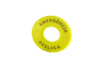 Plaqueta Emergência/Desliga HB2-PE1 53.00.1038  HB2-PE1