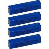Bateria 3,7V 850MAH 14500 recarregável LI-ION sem terminal 69.00.0082 35707 