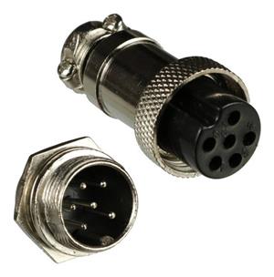 Conector Circular Macho x Fêmea 6 Vias 77.00.0274 MxF 6 vias 