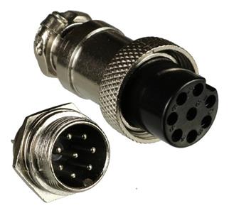 Conector Circular Macho x Fêmea 8 Vias 77.00.0275 MxF 8 vias 