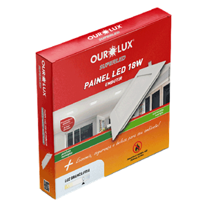 PLAFON LED DE EMBUTIR 18W BIV. 6500K QUAD. 82.00.0209 03207-BIV18W 