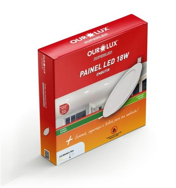 PLAFON LED DE EMBUTIR 18W BIV. 6500K REDONDO 82.00.0211 03206-BIV18W