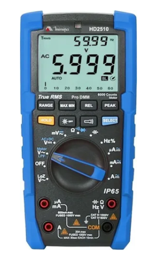 MULTIMETRO DIGITAL DISPLAY DUPLO CAT IV 600V TRUE RMS AC/AC+ 89.00.1026 HD 2510