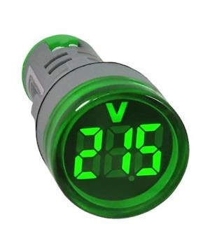 VOLTIMETRO DIGITAL 22MM VERDE 50 A 265VCA V20-2G 34.71.0154  VT-22 MM 
