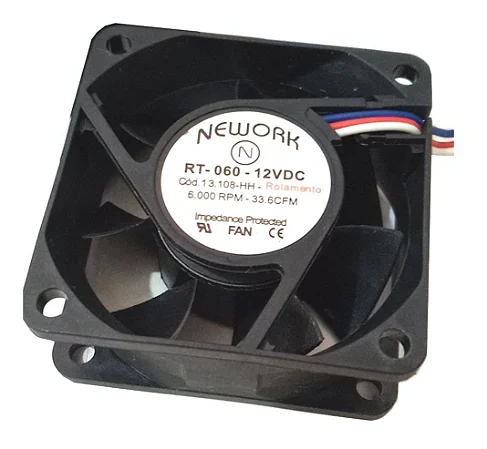 VENTILADOR 60x60x25 12V ROLAMENTO AG06012H257603  40.00.0116 VENTILADOR 60x60x25