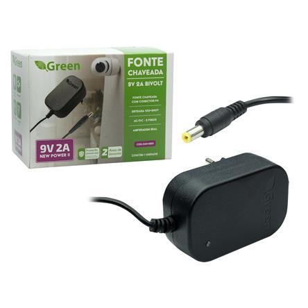 FONTE 9V 2A CHAVEADA IMPORTADA PLASTICA 31.00.0295 FONTE 9V 2A CHAVEADA IMPORTADA
