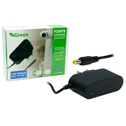 FONTE CHAVEADA - 12V 500MAH  PLASTICA 23.04.0040 FONTE CHAVEADA - 12V 500MAH  P