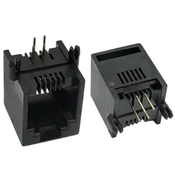Jack para Placa Preto 4x4 RJ11 42.00.0047 4x4 RJ11 PT
