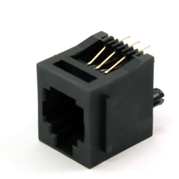 Jack para Placa Preto 6x4 RJ11 42.00.0015 6 X 4 - RJ11 