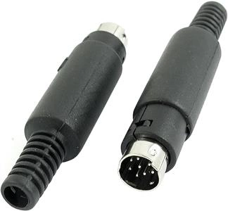 Plug Mini Din - 8 pinos macho 19.00.0058 PLUG MINI DIN 8 - PINOS MACHO 