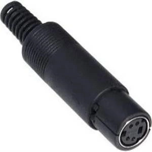 Plug Mini Din - 4 pinos fêmea 19.00.0057 PLUG MINI DIN 4 - PINOS FEMEA 