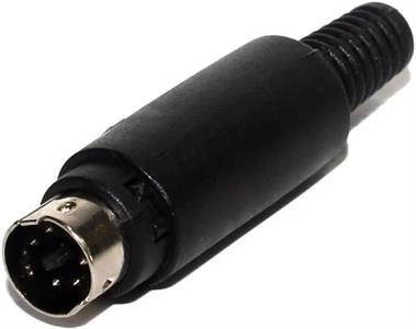Plug Mini Din - 5 pinos macho 19.00.0318 PLUG MINI DIN 5 - PINOS MACHO 