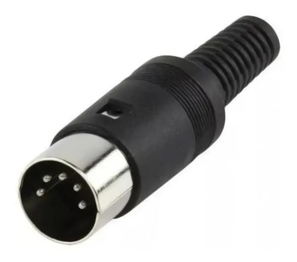 Plug Din P - 5 pinos macho 19.00.0021 PLUG P - 5 DIN MACHO