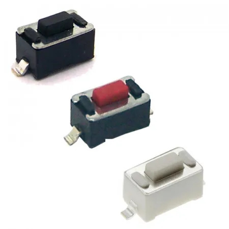 Chave TACT 5mm 2 terminal SMD 43.00.0027 CHAVE TACT RETANGULAR 5MM 2 TE