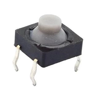 Chave TACT 8mmX8mm 4 e 2 terminal emborrachado 43.00.0275 CHAVE TACT 8MMX8MM 4 E 2 TERM. 