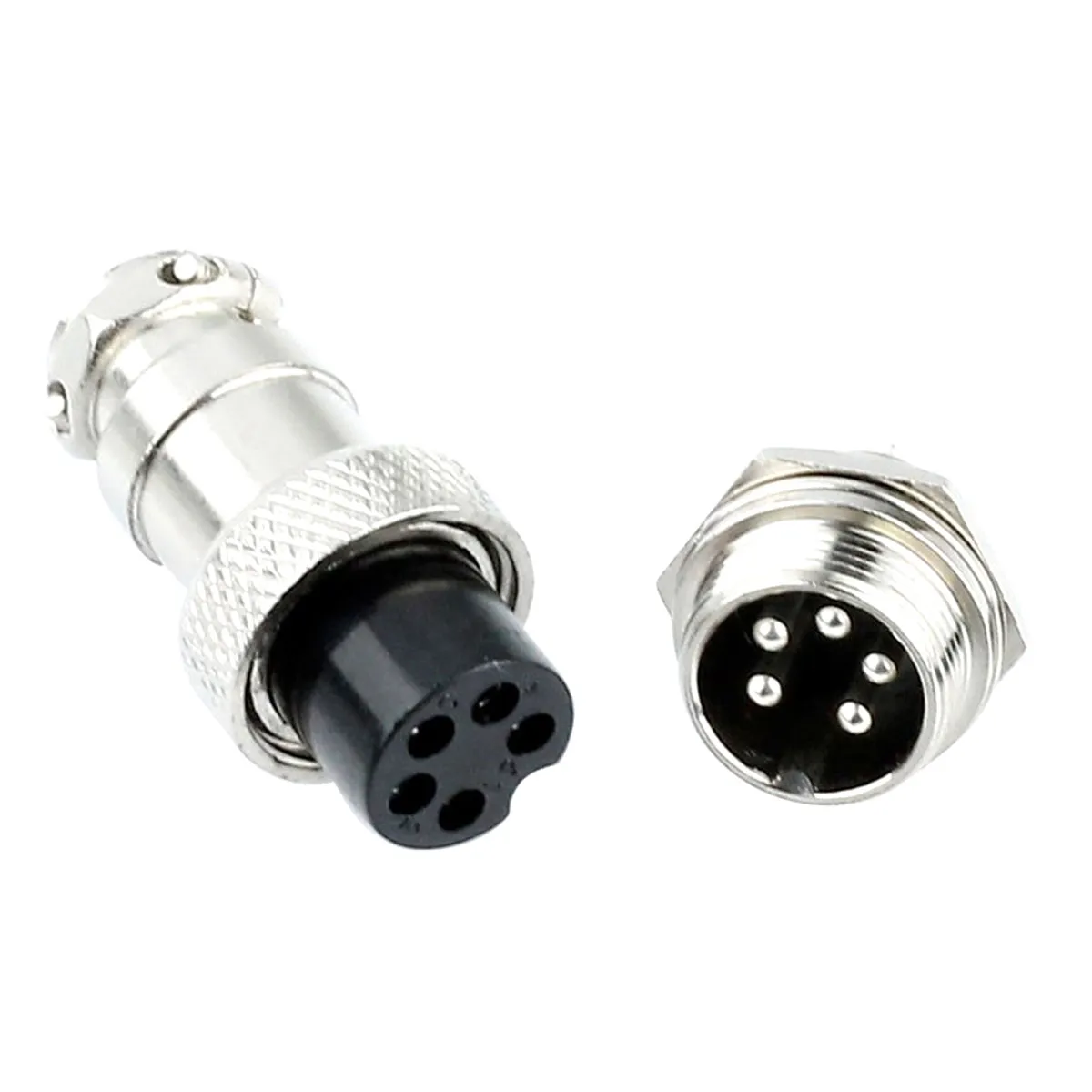 Conector Circular Macho x Fêmea 5 Vias 19.00.0218 MxF 5 vias 