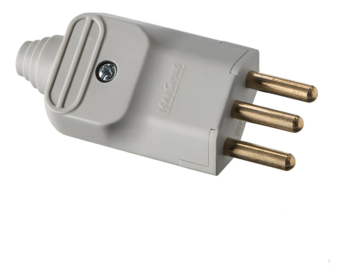 Plugue Macho 3P 20A Cinza 19.28.0022 PLD2-3 20A CINZA