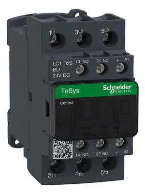 Contator tripolar 25A 1NA+1NF 24VCC LC1D25BD 53.01.0157 LC1D25BD 