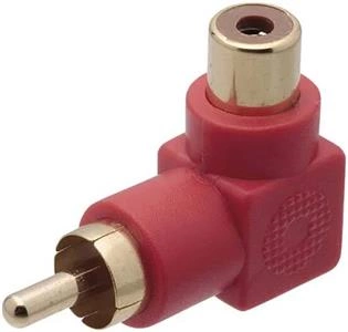 Plug RCA macho RCA fêmea 90º 19.24.0001 